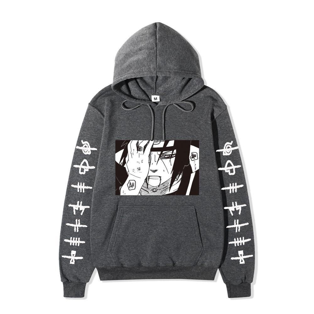 Naruto Uzumaki Anime Graphic Winter Thick Fleece Lined Warm Long Sleeve Hooded Sweatshirt Casual Loose Daily Outdoor Pullover Tops