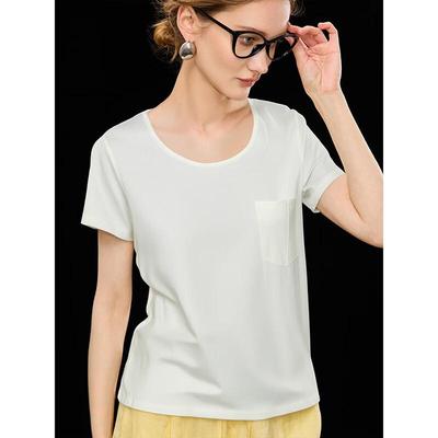 Wudao Women's U-Neck Pocket T-Shirt