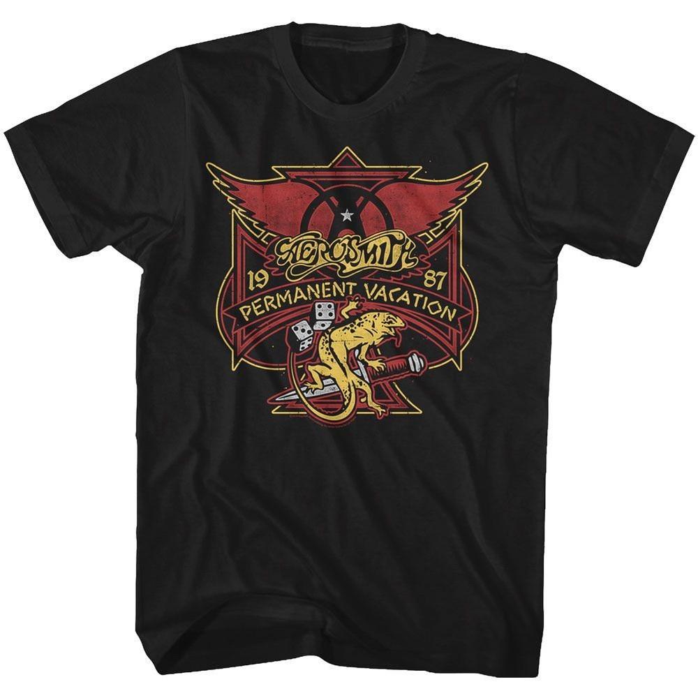 Aerosmith Permanent Vacation Lizard Music T-shirt Tops Tees Men's Women's Unisex
