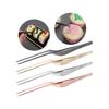 New Serving Presentation Kitchen Tool Stainless Steel Food Tweezer BBQ Clip Barbecue Tongs
