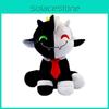 Adorable New Ranboo Sit Cute Plush Toy Black And White Smiley Sheep Doll For Kids