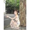Retro super good-looking dress butterfly print slim-fitting hip-wrapped versatile long skirt spring and summer