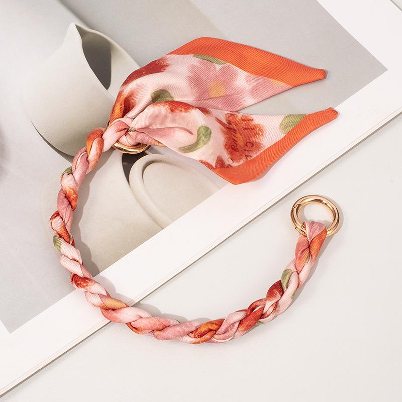 Evelyn Silk Scarf Woven Handbag Strap Chain - High-End Replacement Accessory