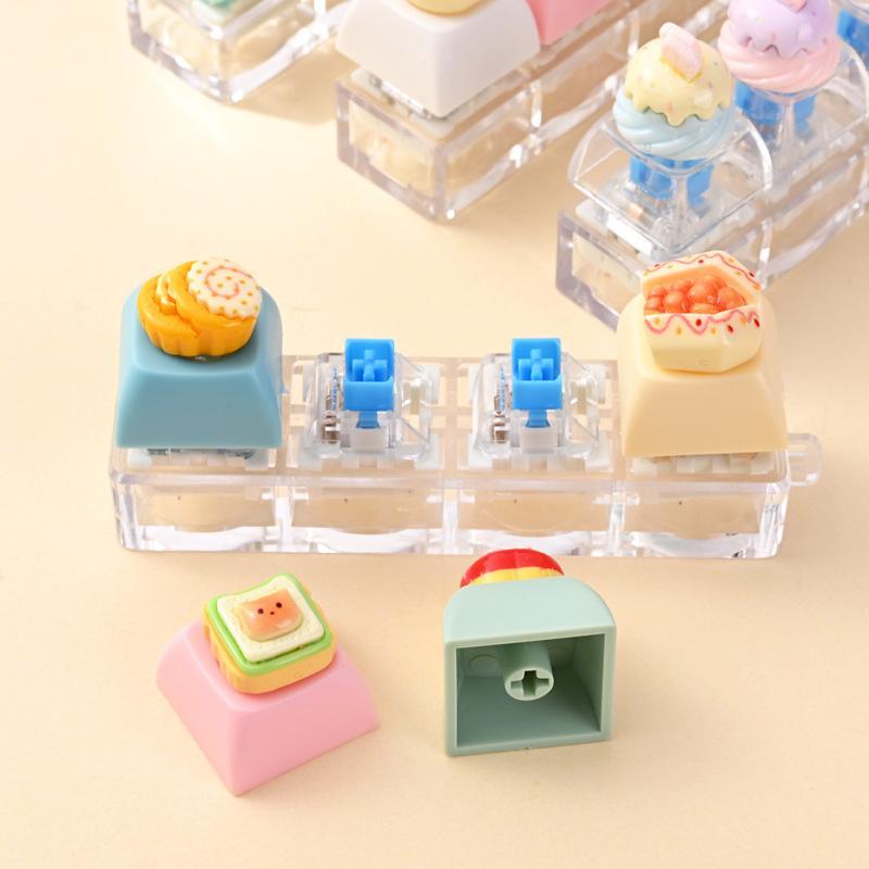 Fidget Clicker Keychain Cute Mini Push Button Stress Relief Toy Kawaii Bag Charm for Kids Adults Anxiety Relief