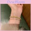 Minimalist Gold Plated Copper Bracelet With Rhinestones For Fashion Casual Summer