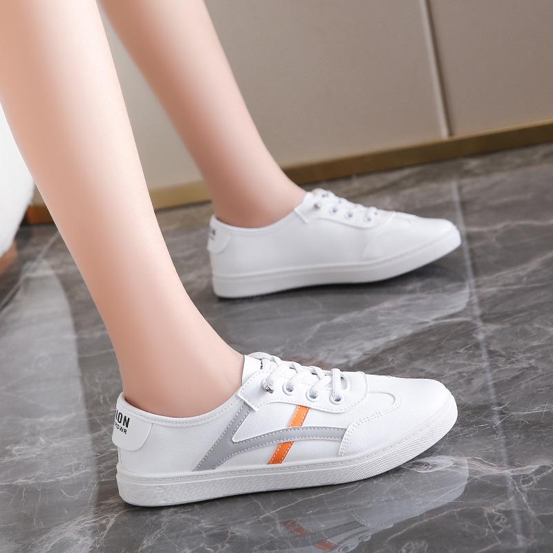 Spring/Summer Women's Korean Style Leather Flats - Versatile, Comfortable, Non-Slip, Breathable, White Casual Shoes