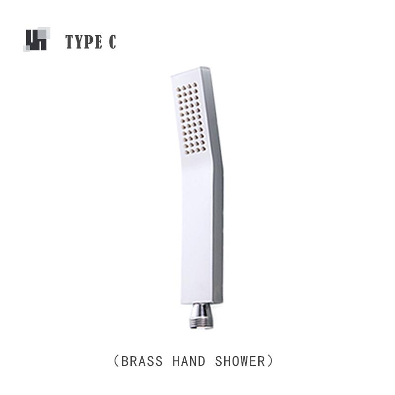 Brass Handheld Shower Head Replacement Showerhead for Bathroom Showering System Contemporary Square Round Oval Polished Chrome