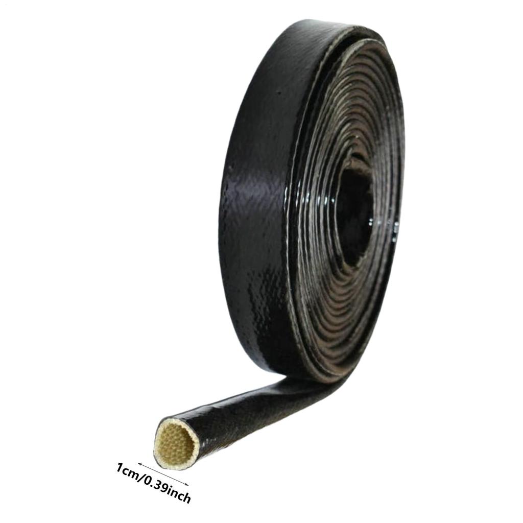 Automotive Heat Protection Sleeve - Fiberglass Wire Cover, Heat Resistant Hose Shield, Electrical Cable