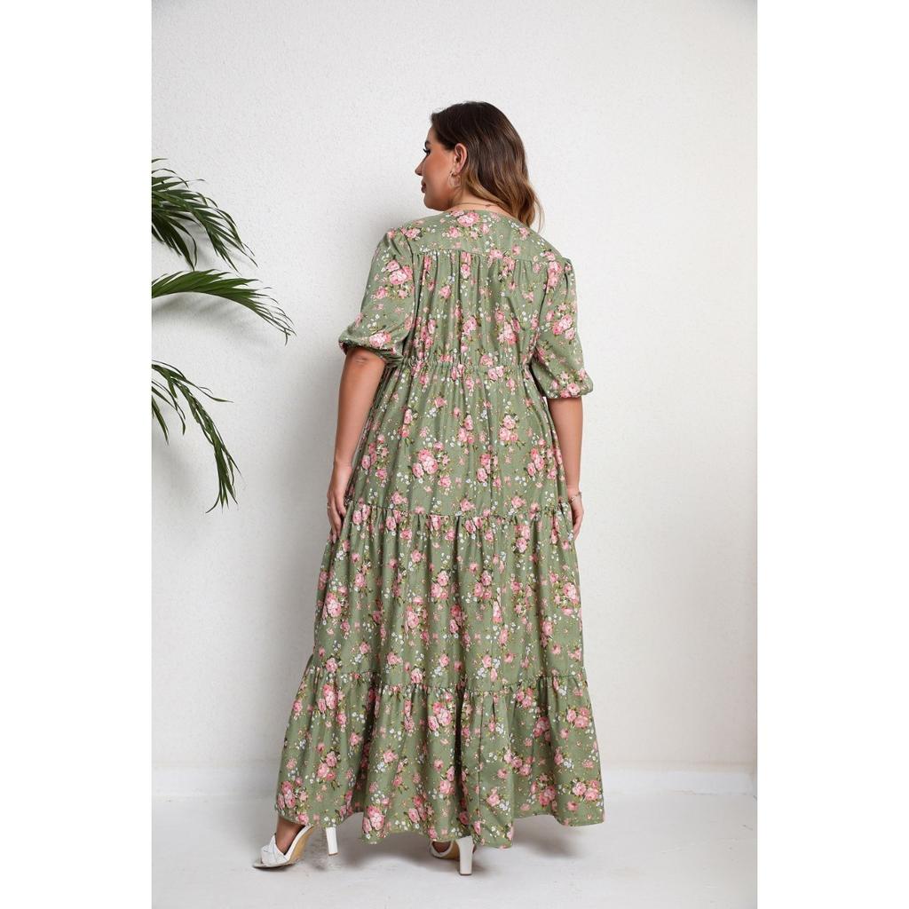Beautifully Printed Plus Size Dresses for Women with Elegant European and  American Style Buy cheaply on Joom