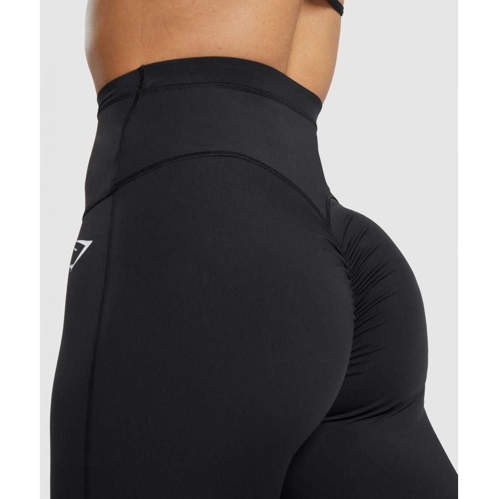 Gymshark Mesh Waistband Leggings Black B6a9b Bb2j