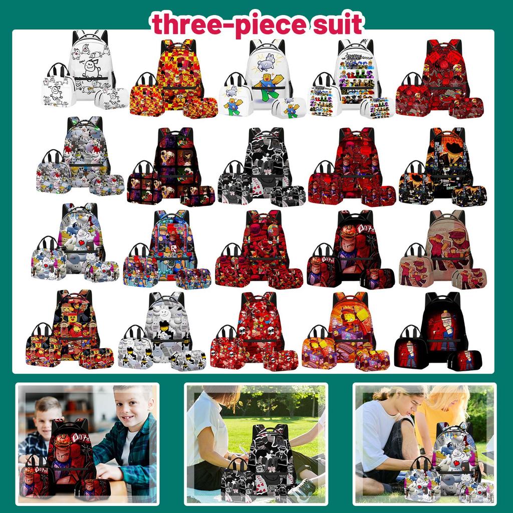 Cartoon Printing Casual Shoulder Bag Junior High School Students Large Capacity Backpacks