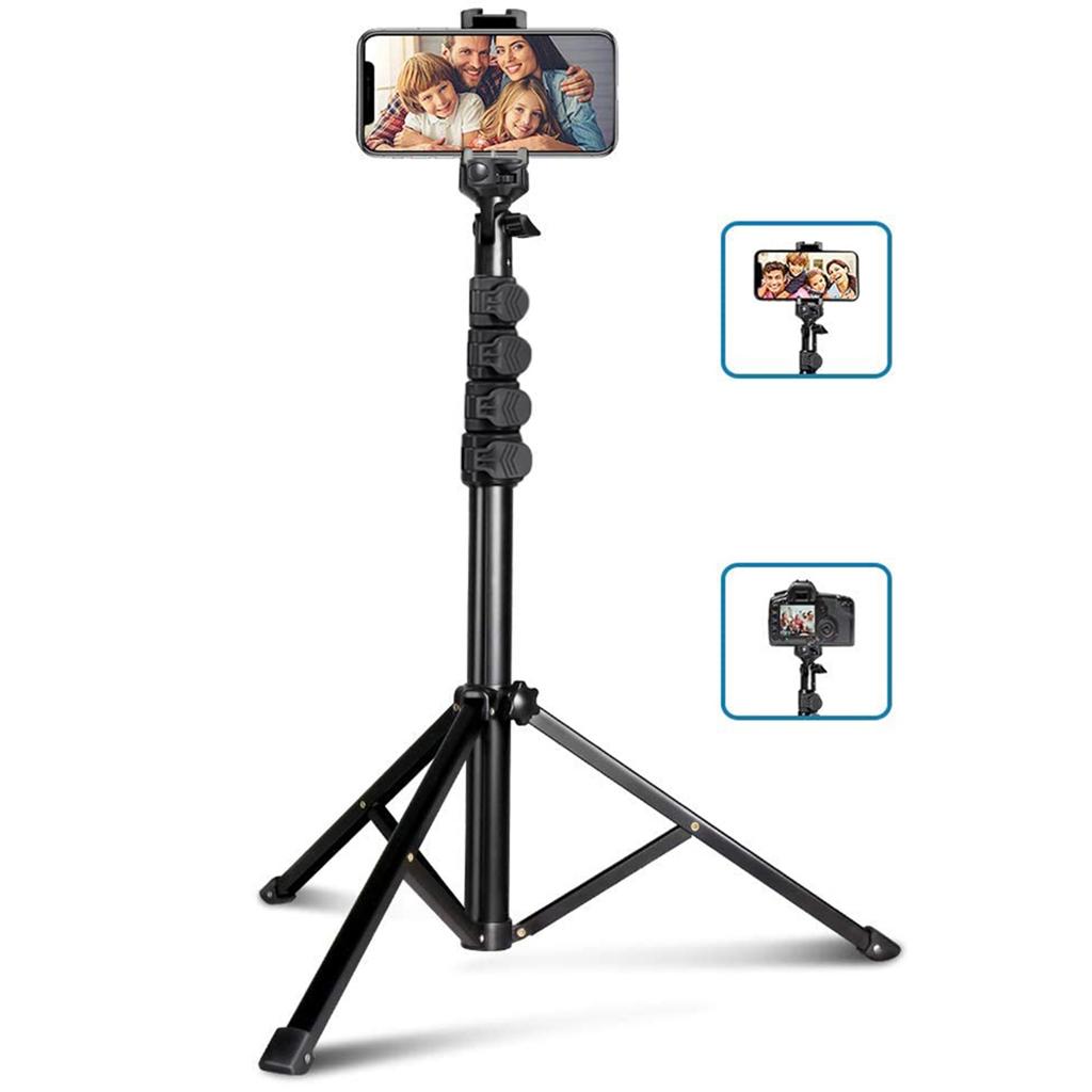 62 Inch Selfie Stick Tripod Extendable Cell Phone Tripod Stand Compatible for IOS Android Phone Action Camera
