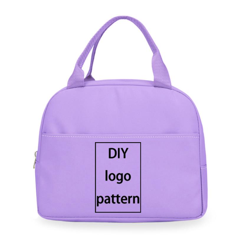 New Customized Images Bento Bag Kids  Y2K Insulated Lunch Box Bag Office Worker DIY Logo Pattern Lunch Bags