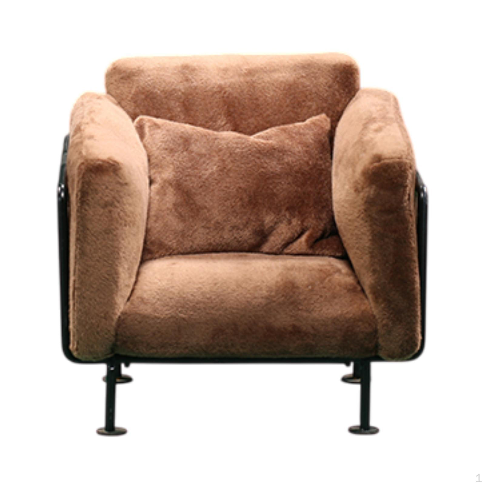 

Миниатюрный диван для кукольного домика 1/6, мебель для кукольных сцен и предметов интерьера коричневый