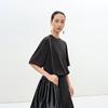 LESS 2025 Summer Loose Round Neck Mid-Sleeve Shirt