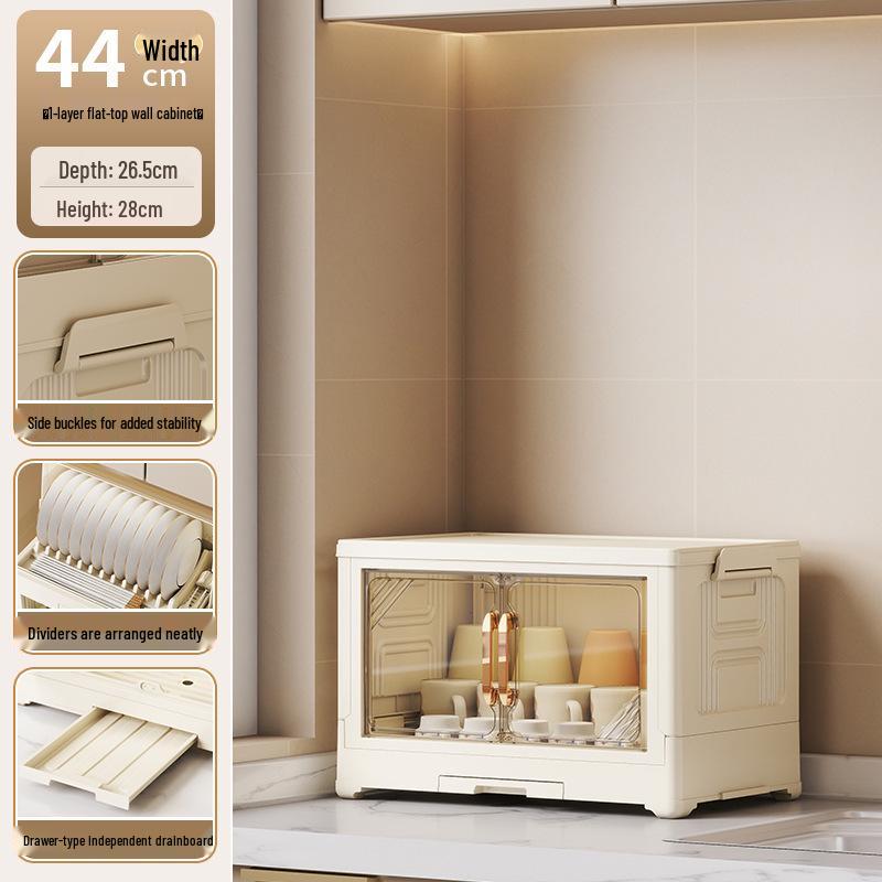 Kitchen Storage Rack for Bowls, Plates, and Chopsticks with Draining Tray