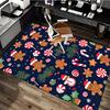 Christmas Gingerbread Man Chair Mat - Anti-Slip Rug for Office, Home Decor, Living Room, Bedroom, Game Room & Dormitory Carpet (Anime Cartoon Design)