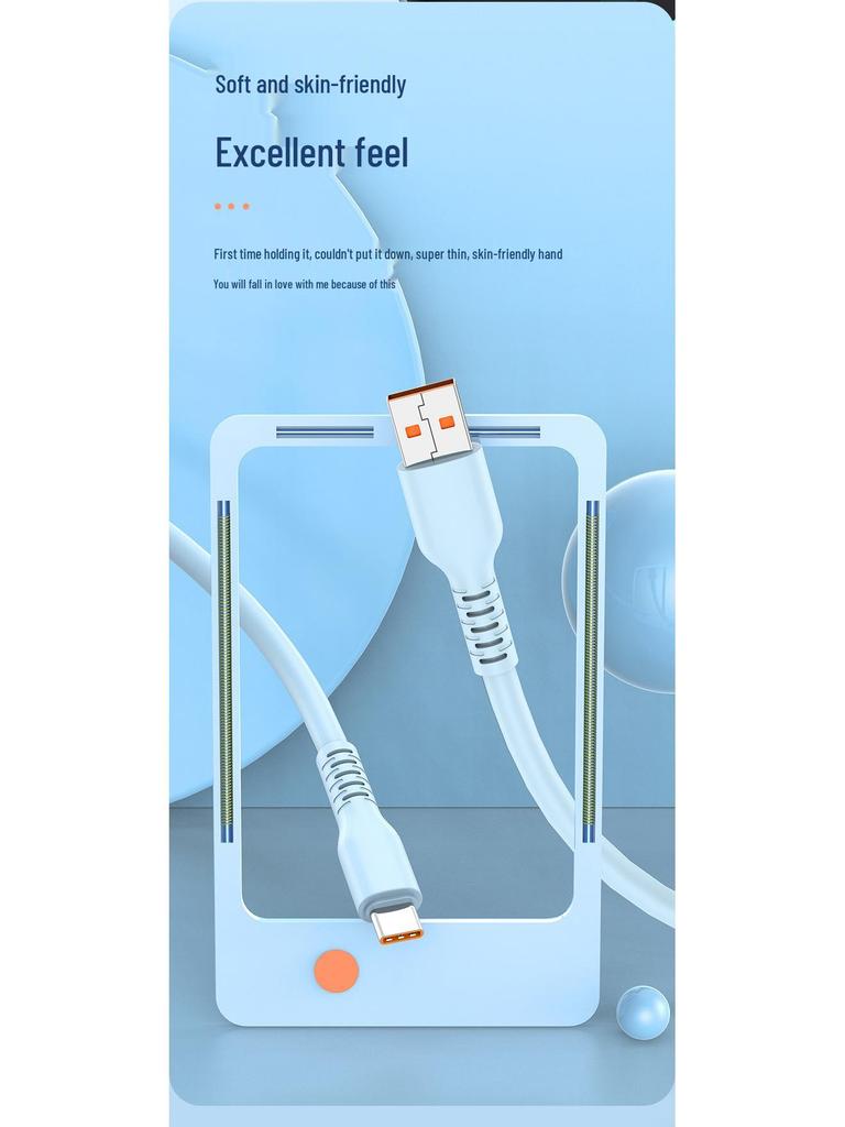Thickened 120W Liquid Silicone 6A Android Fast Charging Cable - Super Fast Charge