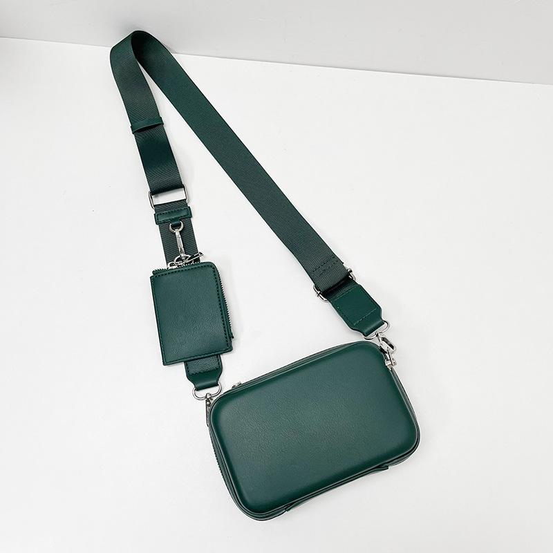

Casual 2 Bags/set Crossbody Bags for Women Designer Mini Shoulder Bag Unisex Wide Strap Phone Flap Purse Small Tote Handbag