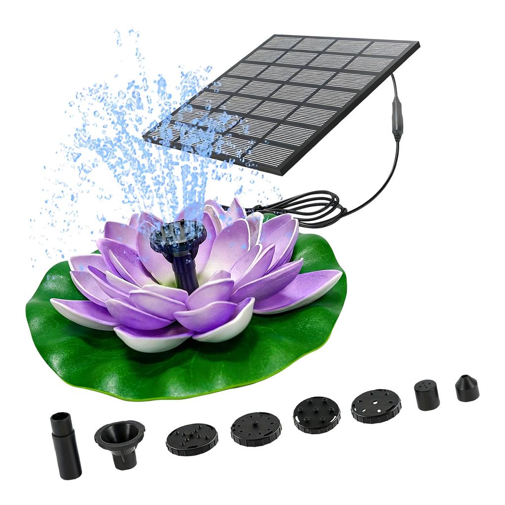Elegant Sun Energy Flower Water Display For Backyard Improve Constructed From PET Layer And Single Crystal Silicon