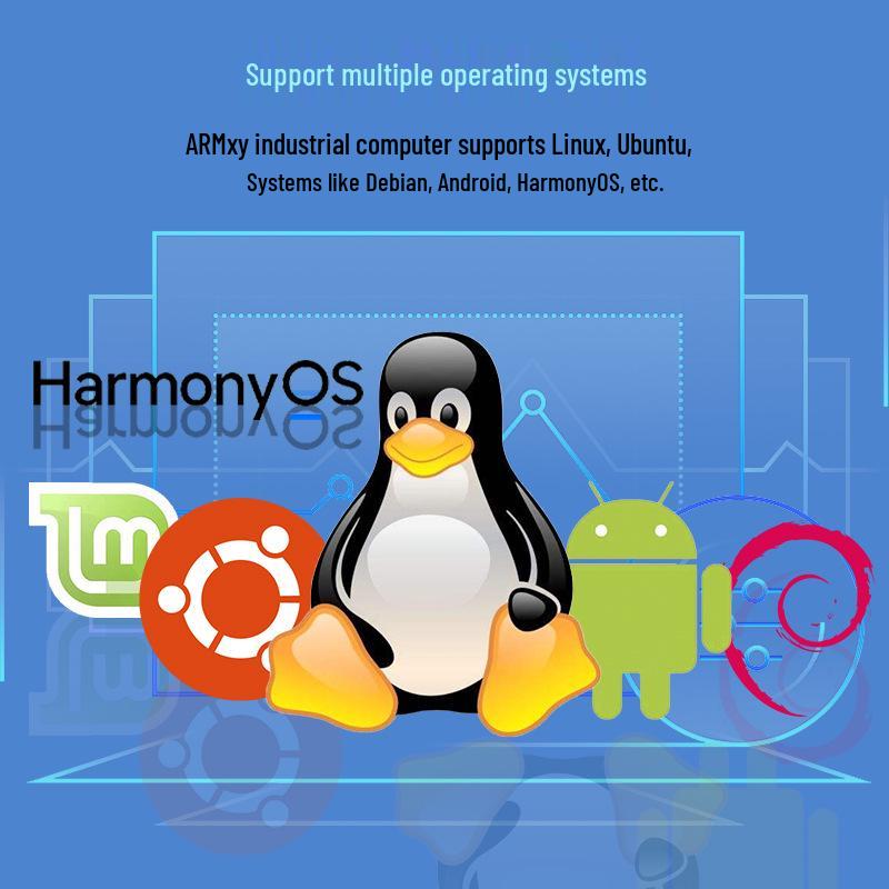 RK3562J Quad-Core A53+NPU Industrie-PC, 1T Rechenleistung, Linux/Android Dual-Betriebssystem.