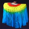 45cm Half Circle Silk Kids Children Bamboo Fans Hand Dye Adults Fan  Veil Pairs Yangko Dance Tools