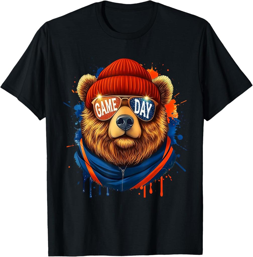 Game Day Bear Funny Sport Fans Retro Vintage Unisex T-Shirt