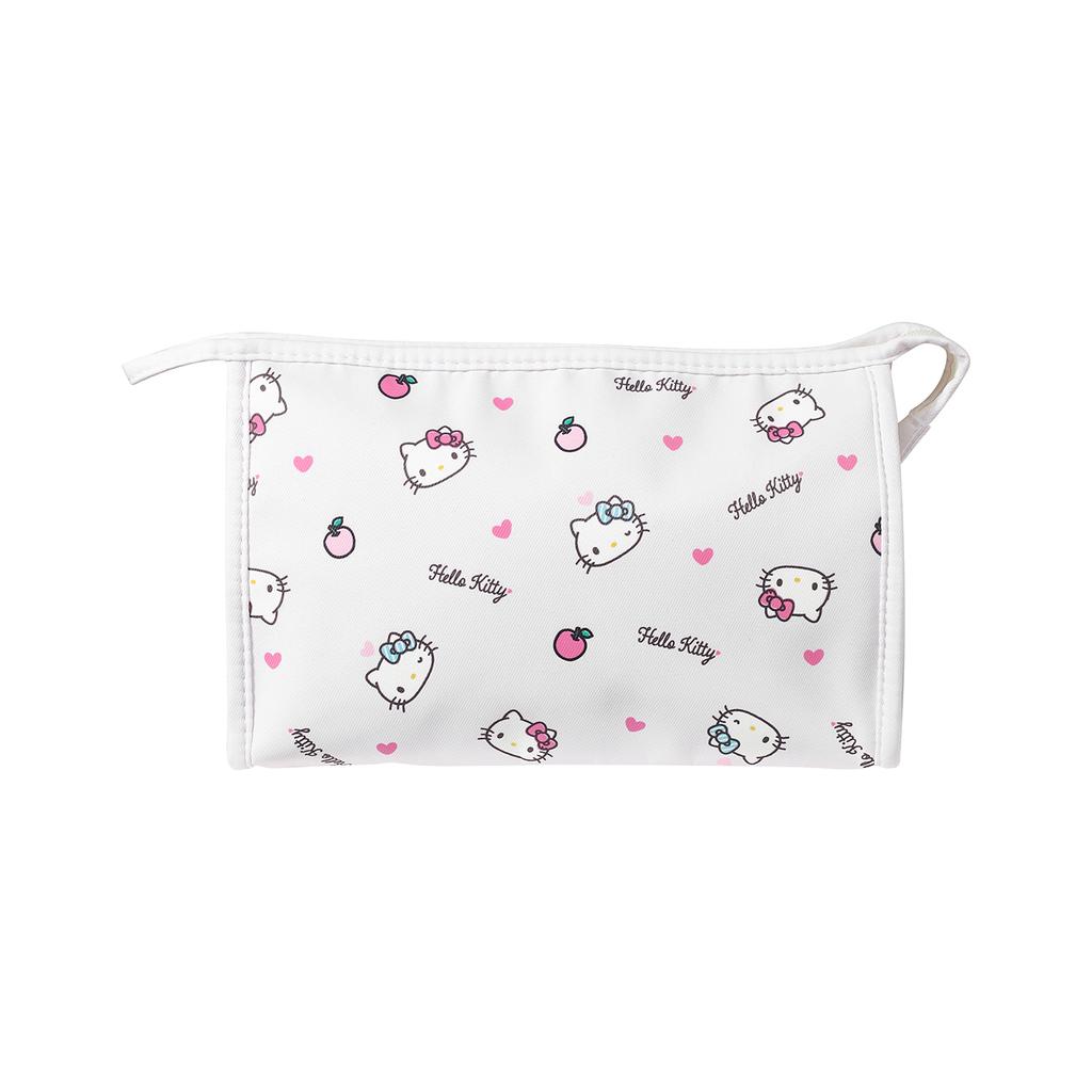 New Sanrio Hello Kitty Polyester Makeup Bag, Clutch Regular Women's White 161-1701