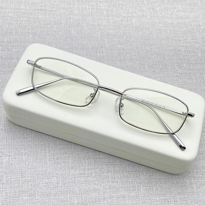 

Harajuku Vintage Silver Color Small Square Frame Glasses Unisex Metal Eyeglasses Reading Spectacle Blue Light Blocking Eyewear срібний