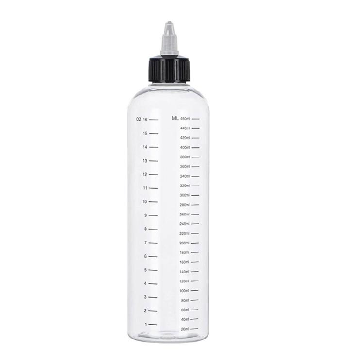 Haarapplikatorflasche Transparent Squeeze Spenderflasche mit Skala Pigmentbehälter für Badezimmer Werkstattgebrauch
