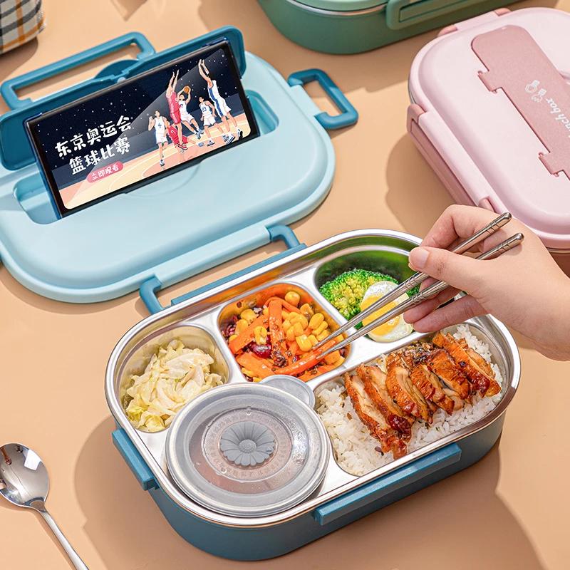 304 Stainless Steel 5-Compartment Lunch Box Set