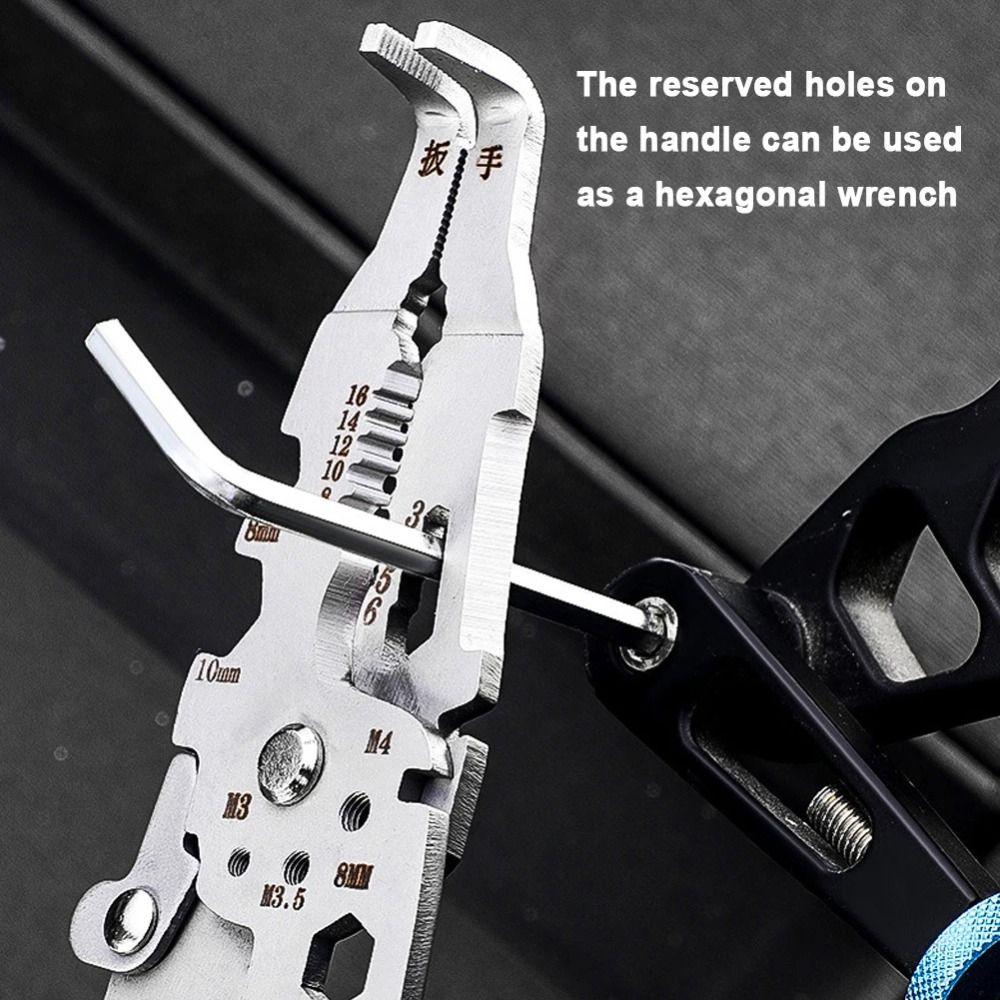 Wire Branching Electric Cable Stripper Adjustable Wire Crimping Cutter  Stripping Tool