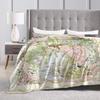 Border Painting Art Girl Blanket  Super Soft Novelty Plush Bedding Throws For Girls Boys Outdoor Flannel Bedspread Bed Cover