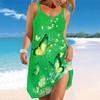 Vestito da Spiaggia da Donna Mini Abito Stampa Farfalla Casual Moderno Senza Maniche Vestibilità Larga Esterno Quotidiano Estivo