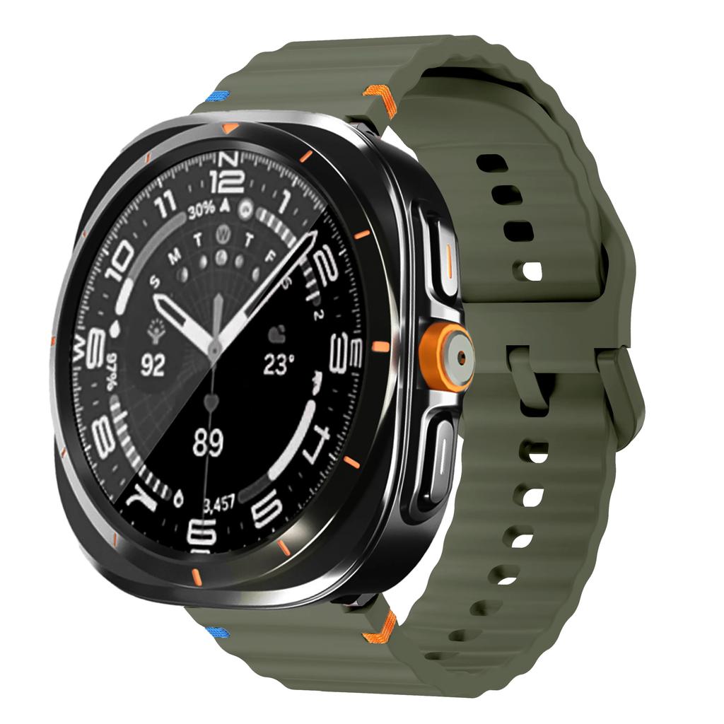Bracelet+Changer en Boîtier Ultra pour Samsung Galaxy Watch 7 6 40 44mm Mettre à niveau vers Galaxy Watch Ultra 47 Protecteur d'Écran en Verre Trempé