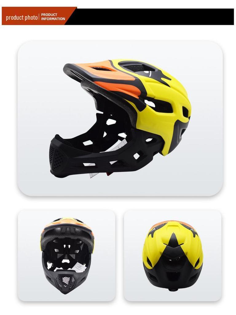 Kids Full Face Safety Helmet for Balance Bike, Cycling, Skateboarding & Roller Skating - Protective Gear for Boys & Girls