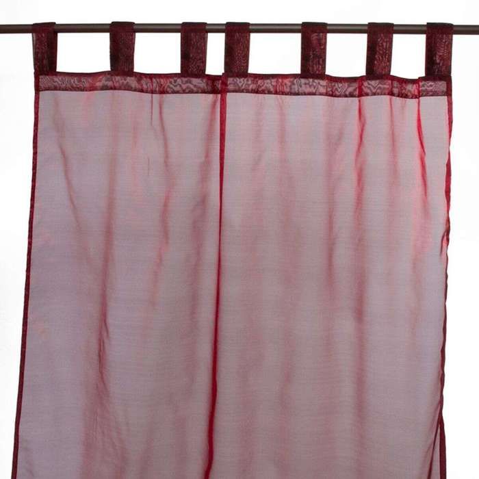 Voilage à pattes rouge bordeaux 110x250