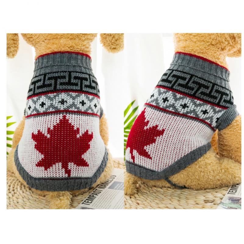 Pulover pentru câini de Crăciun, iarnă, haine calde pentru câini pentru câini de talie mică, pisici, haină tricotată pentru cățeluș, costum buldog francez chihuahua Yorkie