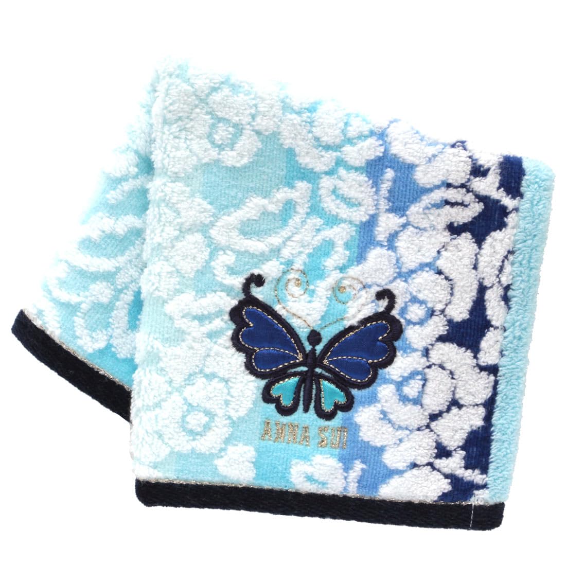 

ANNA SUI Large Towel Handkerchief with Butterfly Towel Hand Towel (28cm) Appliqué (Blue) Women s 109307-0013-02 синий