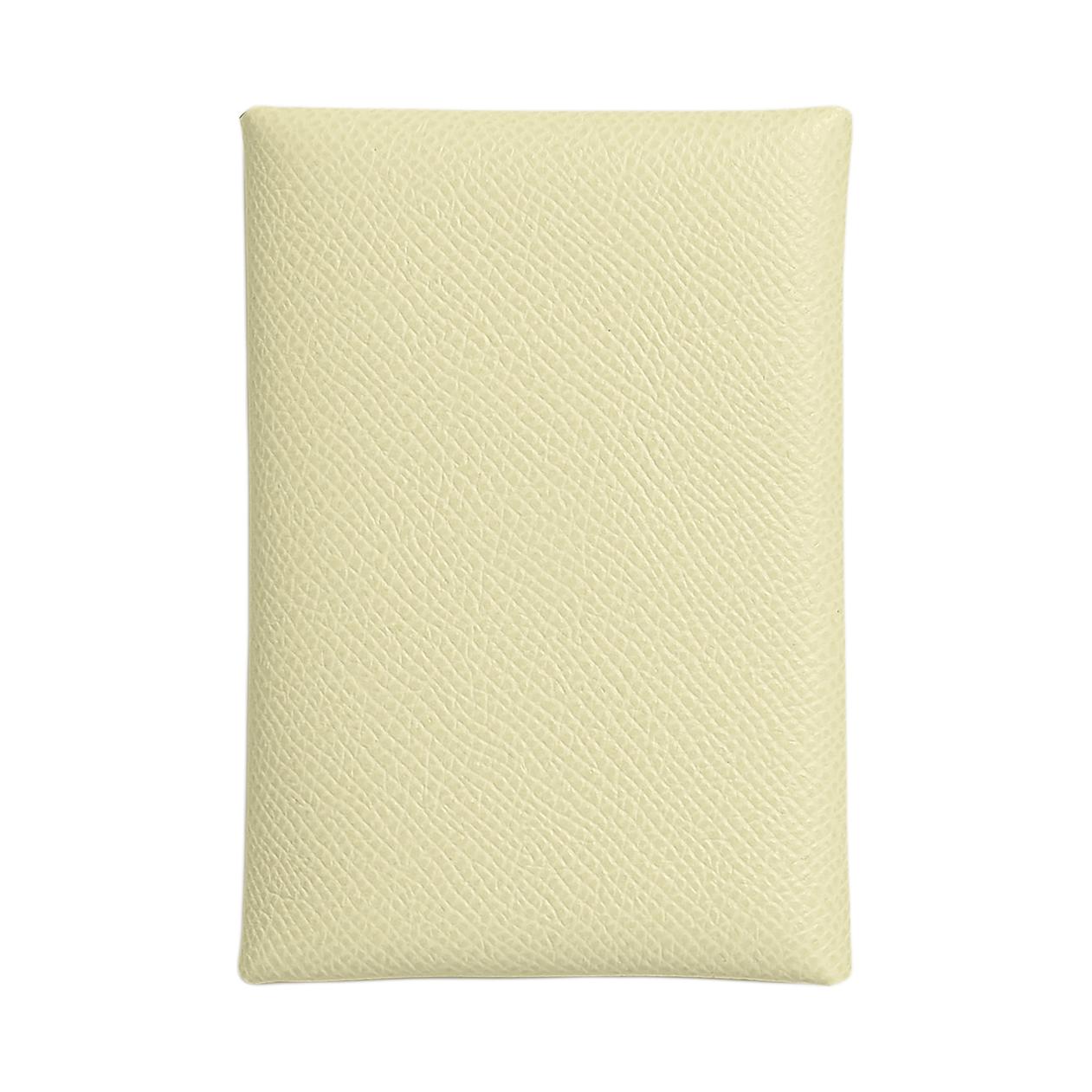 

Hermes Calvi Duo Palladium Press Button Epsom Calfskin Card Holder Women Card Holder Milton-Yellow H083035CKI8 Box Included