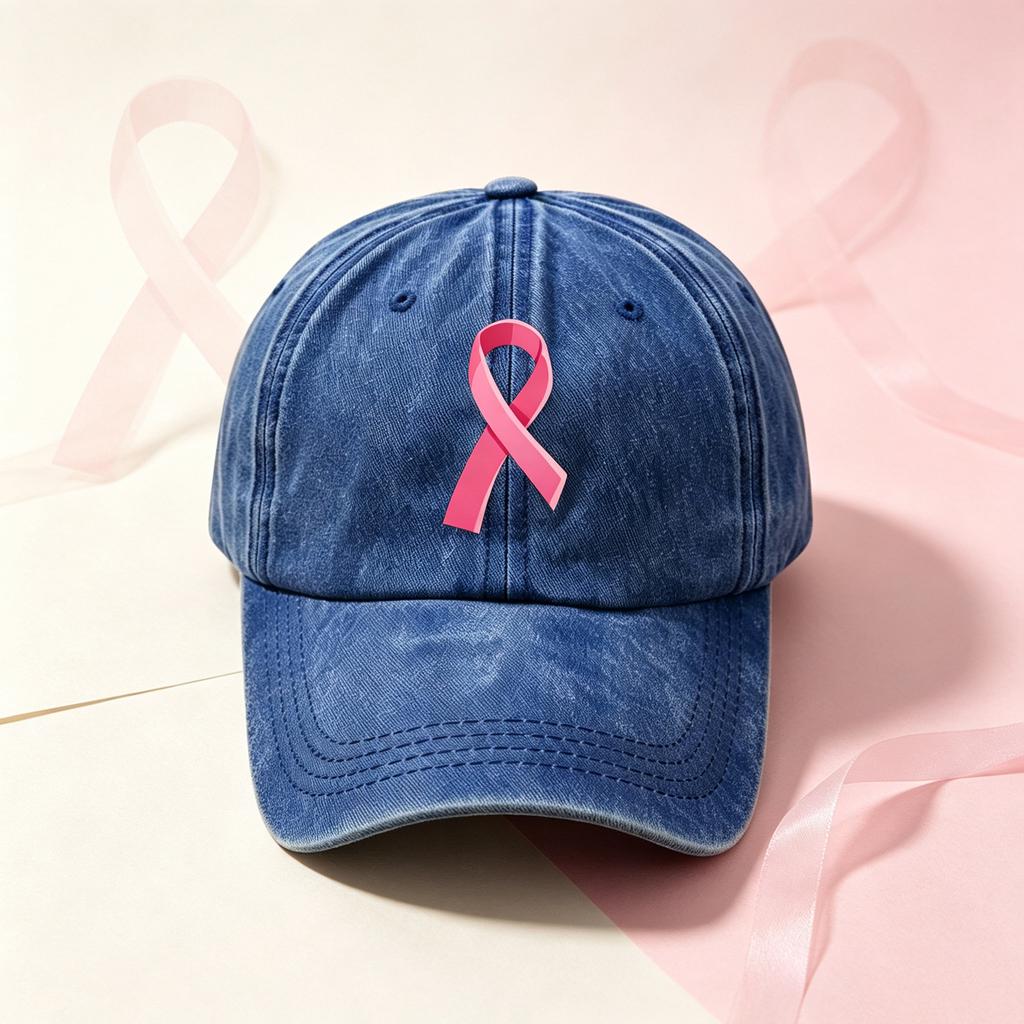 Hot Sale Color Ribbon Printed Baseball Cap Washed Retro Men's and Women's Casual Versatile Shade Cap