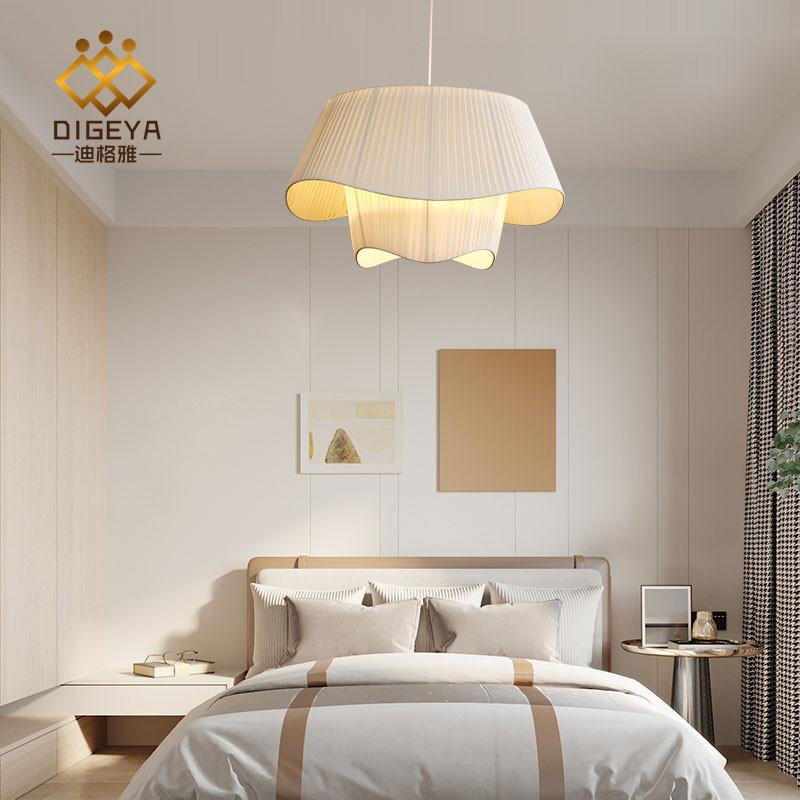 Chandeliers Lights  Fabric Wave-shaped Minimalist Senior Design Sense Ceiling Pendant Living Room Bedroom Hotel Lamps
