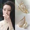Siteng Jingtian Pearl Wing Open Ring Female Tide Cold Wind Niche Design Personalized Index Finger Ring