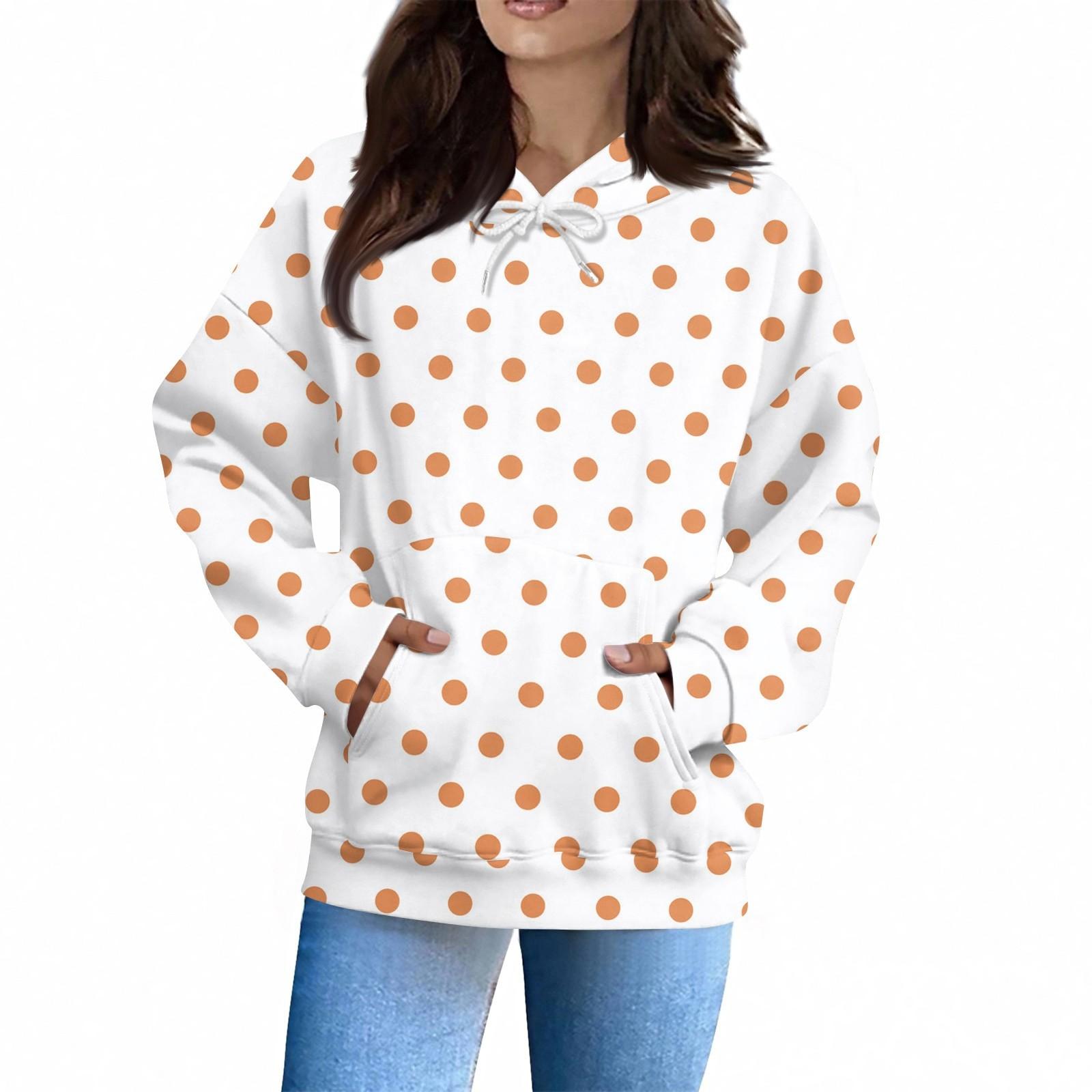 

Женская Мода Повседневная Толстовка Длинный Рукав Принт Топ M