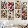 Retro Japanischer Stil Poster Metall Blechschilder Kimono Schönheiten Japanischer Samurai Vintage Metallplatte Wanddeko Club Bar Man Cave