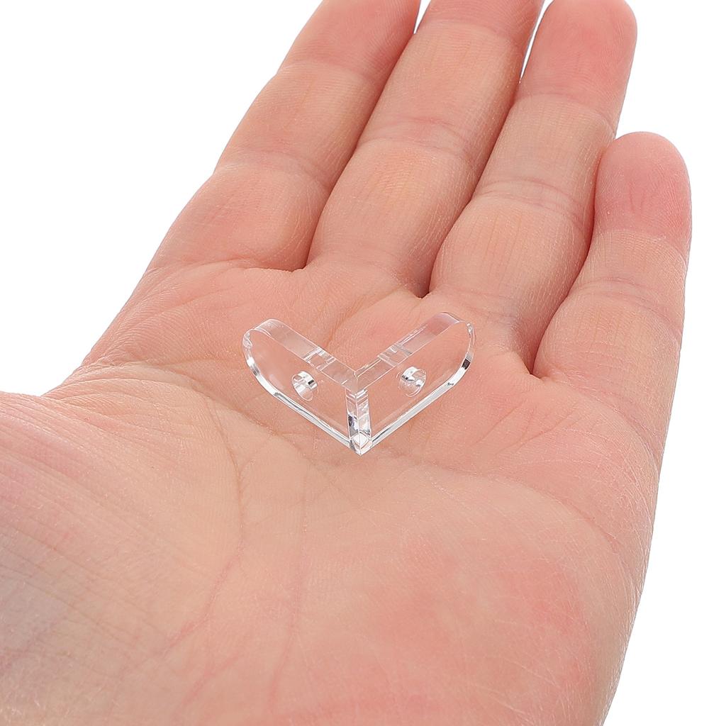 15 Clear Acrylic Corner Brackets For Boxes Heavy Duty Fixing Clips Detachable Fasteners Practical Transparent Angle Connectors