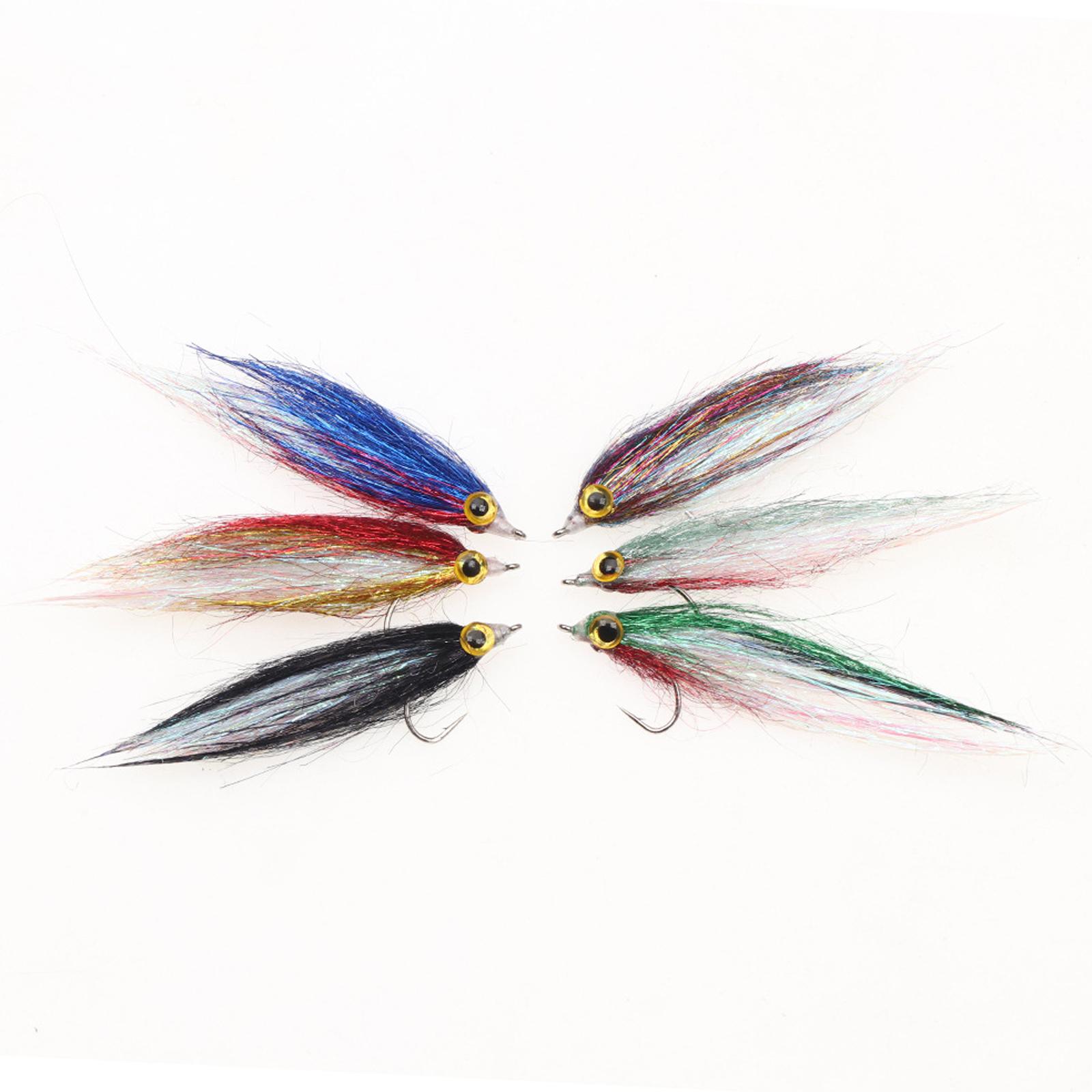 

Fishing Accessories Ice Dub Minnow Fly Lures Set with Barbed Hook Realistic Baits Fish Lures for Salmon