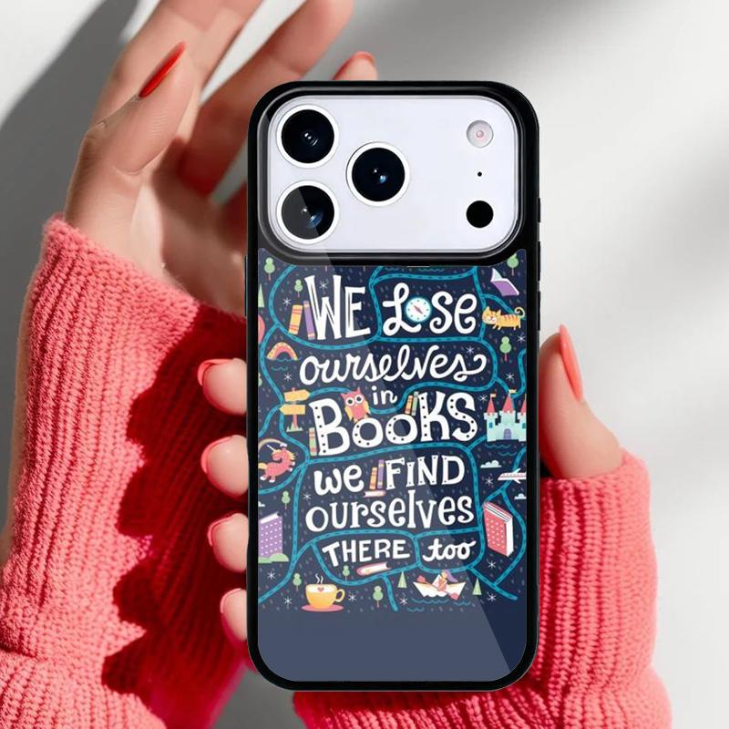 Read Books Library Bookshelf Quotes Phone Case for iPhone 17 Air 16e 15 14 13 Pro Max Back Cover for 12 11 Pro Coque