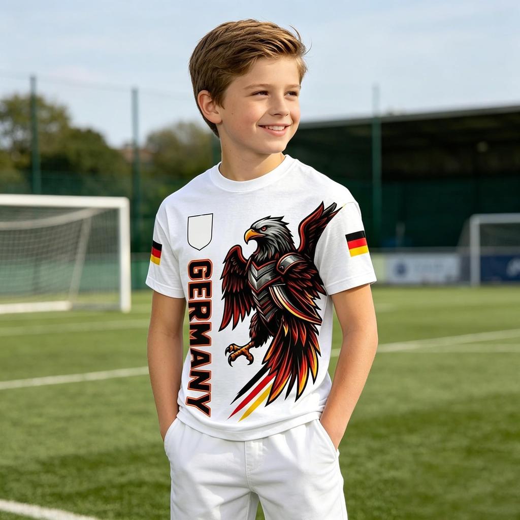 Kids Retro Soccer T-Shirt Vintage Football Top