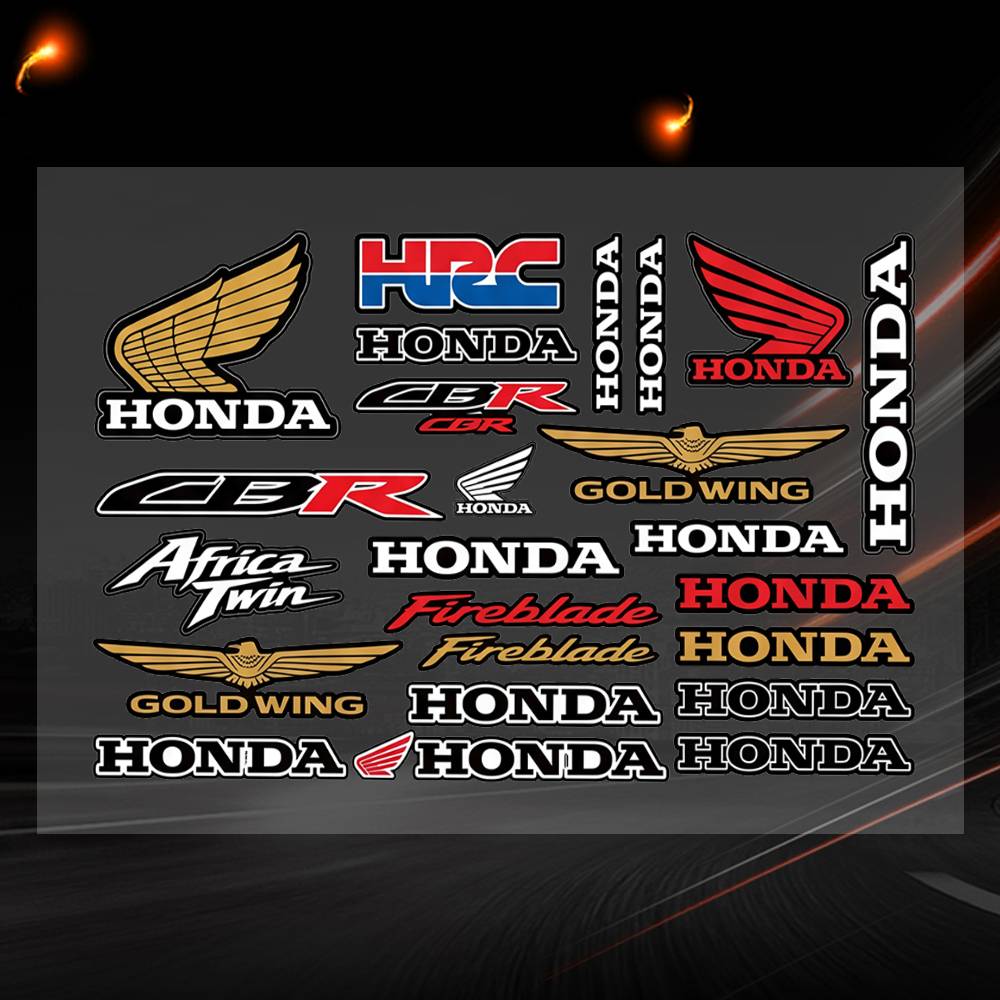 vbjhr10 Honda-a Japanese Motorcycle Sticker Suitable For Motorcycle Body Reflective Car Sticker Helmet Decal 20x30cm